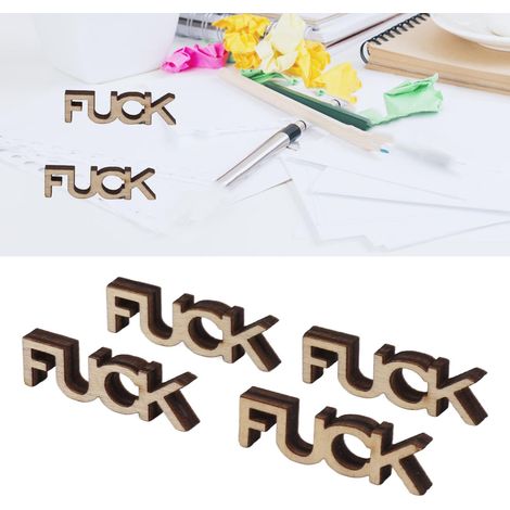 50 Nachfüllpackungen „Fucks“ im Angebot – Ein Scherzgeschenk, um ihn mit positiver Energie aufzuheitern – ein origineller Holzbrief. (1/5)