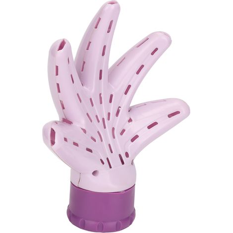 Diffuseur pour sèche-cheveux professionnel en forme de paume, embout diffuseur violet pour cheveux bouclés et ondulés (1/5)