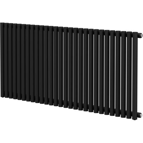 Wholesale Domestic Sinclair Colore Matt Black 600mm x 1395mm Horizontal Single Panel Radiator (1/5)