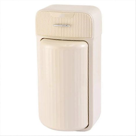 Boîte de rangement pour pinceaux de maquillage, étagère de rangement pour cosmétiques crème, support mural pour coiffeuse, étagère de rangement pour salle de bain, blanc crème (1/5)