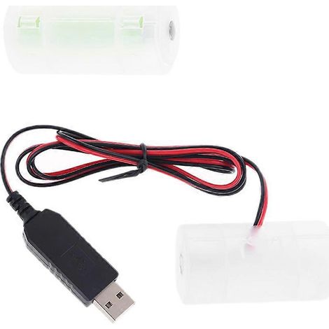 Adaptateur USB pour Piles LR20 D - Alimentation 1.5V à 6V pour Lampe Torche et Cuiseur (1/4)