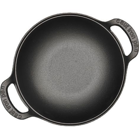 Marmite en fonte Yuanbao, marmite à soupe à double anse et à parois épaisses, petite poêle ménagère, poêle antiadhésive de 30 cm-Karteo (1/3)