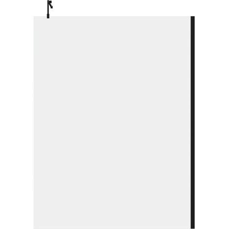 Colore 8mm Clear Glass Matt Black 1850mm x 1400mm Walk In Shower Screen including Wall Channel and Support Bar (1/3)