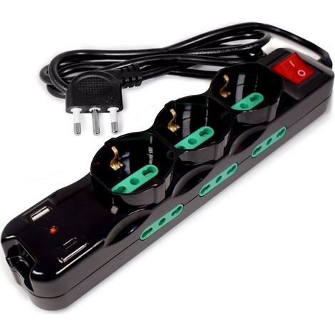 MULTIPR  ITA  3xSCHUKO/ITA+ 6xITA+USB-AC