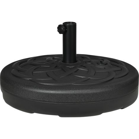 Soporte para sombrilla con capacidad de carga de hasta 35 kg Soporte para sombrilla, soporte redondo para sombrilla, peso para sombrilla, soporte para sombrilla Ø38/48 mm, para balcón, terraza, jardín (1/5)