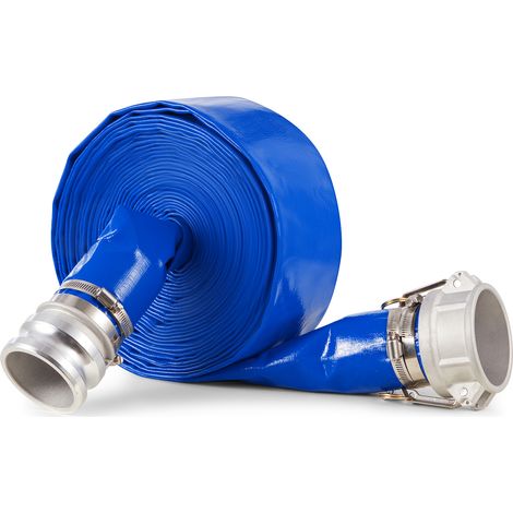 VEVOR Tubo per Controlavaggio, 76,2 mm x 15,24 m, Tubo Blu di Alta Qualita, con Morsetti, Camlock, Raccordi in Alluminio, per Varie Pompe, Trattamento Acque Reflue, Trasporto e Altri Scopi Agricoli