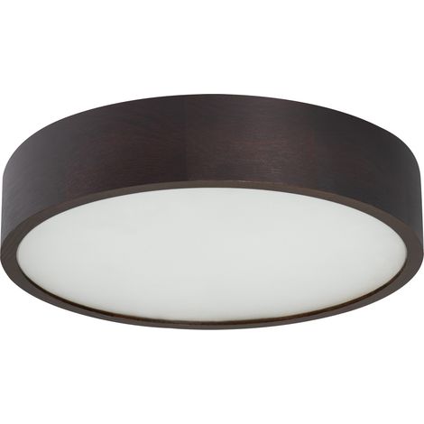 plafoniera lampada parete legno applique wengè 375 mm E27 tondo (1/5)