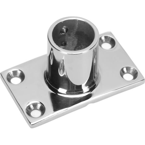 Support main courante rectangulaire 90° en acier inoxydable 316 pour tube 25mm (1in), bateau yacht voilier, 81.5x47mm, h 43mm, 1 pièce (1/5)