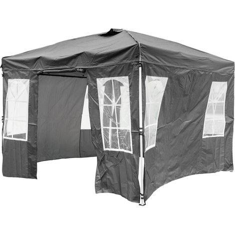 COSTWAY Tonnelle de Jardin Exterieur 3x3 m, pour Événements Camping (Gris)