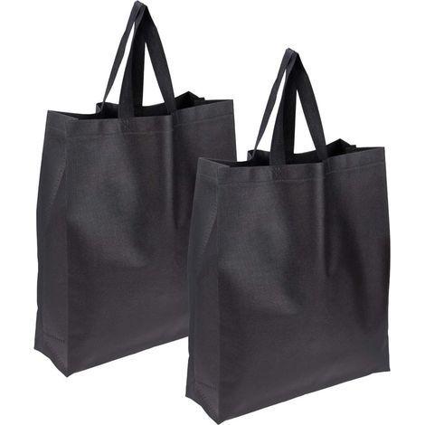 4 Stück Faltbare Einkaufstaschen aus Vliessstoff 35x12x41cm Wiederverwendbar Waschbar