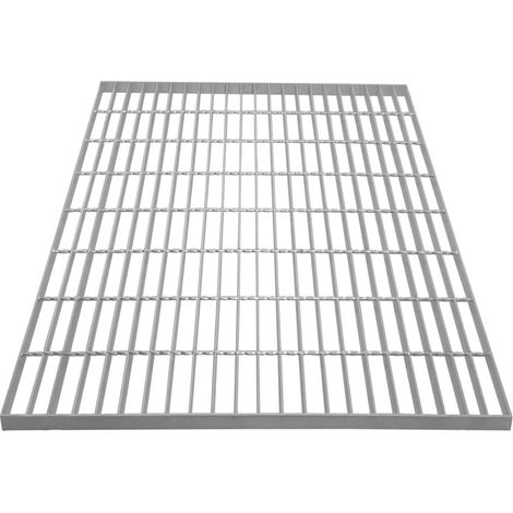 Canaleta Drenaje Cuadrícula Malla Rejilla Acero Galvanizado para Pasarela Pasillo Forja Piso Suelo Desagüe Resistencia a Intemperie 800x800x30mm Espesor Metal 4mm Capacidad Carga 640kg