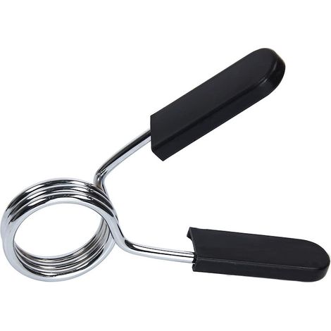 Set de 2 Cleme de siguranță pentru gantere, Otel/ABS, 25mm, Dispozitive de fixare pentru mreini, Accesorii de antrenament (1/4)