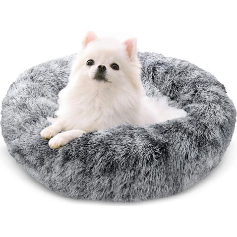 MINKUROW Cama Para Gatos, Cojín Para Perros De 60x60 Cm, Cama Para Perros Donut, Cama Para Perros Pequeños, Cama Para Perros Medianos, Cama Redonda De Felpa Para Gatos, Lavable, Esponjosa, Antidesliza (1/5)