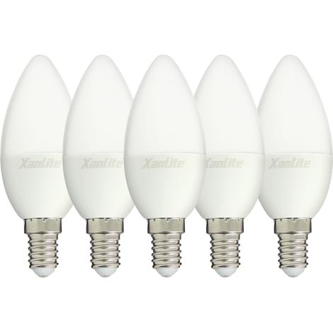 Lot De 5 Ampoules LED Flamme Culot E14 - Ampoule E14 LED Angle D'Éclairage 250° - Ampoule LED E14 5 5W Équivalant 40W - Ampoule Flamme 470 Lm - LED Ampoule Lumière Blanc Neutre (1/5)