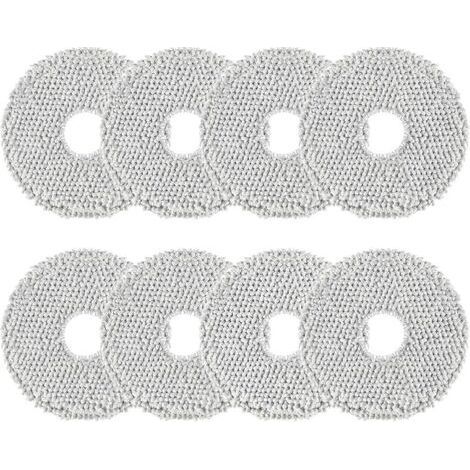 FENOPLASTICALot de 8 Chiffons de Nettoyage pour ECOVACS DEEBOT X2/T20/T30/T50 Pro OMNI, pour Xiaomi X20/X10+ pour Dreame L10s/L10/L20/X40/L40/X50/L50 Ultra Robot Aspirateur, Rechange Réutilisables et (1/5)