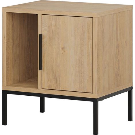 Table de chevet en bois "Glynn" - 45 x 35 x 50 cm - Marron