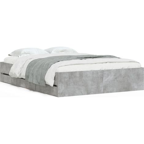 Maison Exclusive - Giroletto Cassetti Grigio Cemento 120x190 cm Legno Multistrato