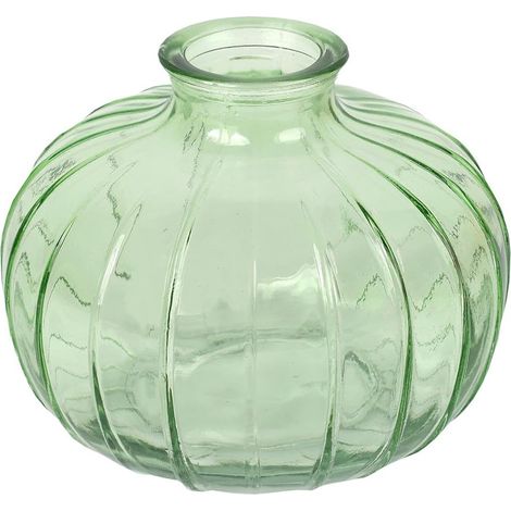 Vase Soliflore en Verre Vert pour Fleurs, Élégant à Tige Unique, Mariage, Fêtes de Jardin, Repas d'Été, Cheminée, Cadeau 8cm (1/5)