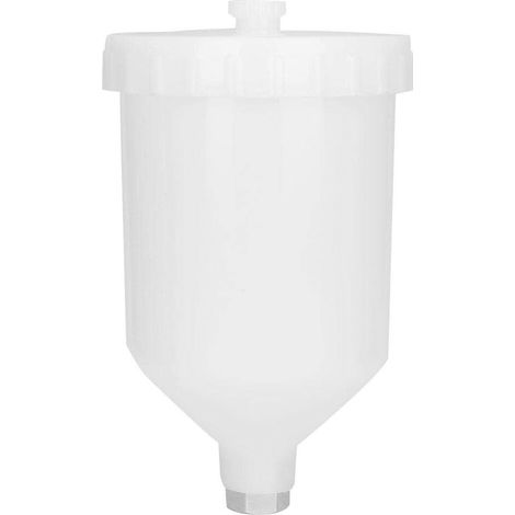 Pistolet à Peinture Tasse 600ml Plastique avec Connecteur Fileté Acier Inoxydable Outil Pneumatique for Applications de Peinture (1/5)