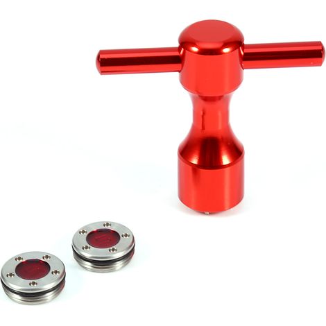Lot de 2 contrepoids rouges pour putter de golf + clé de réglage compatible Scotty Cameron (1/5)