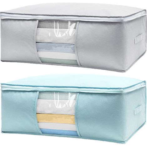 Sac De Rangement Pour Vêtements - Polyester Avec Inserts En Cèdre - Transparent Et Rétractable - Pour Lit Ou Placard - 1 Pièce (1/5)