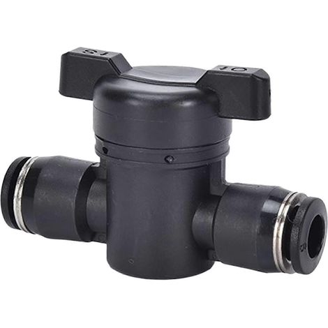 Vanne à bille Buc à connexion rapide et déconnexion facile, portable, contrôle précis, vanne de régulation du débit d'air par simple pression pour tubes PU et accessoires-BUC 6mm (1/5)