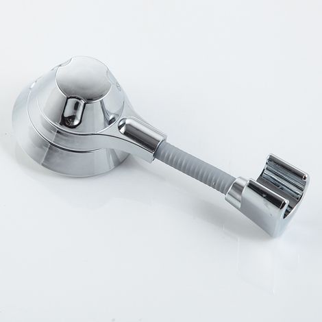 Duschkopfhalterung ohne Bohren, Duschkopfbefestigung, Wandmontage-Duschkopfhalterung, Tragkraft bis zu 5 kg, Duschhalterung, für Duschköpfe und Handbrausen im Badezimmer (Silber) (1/4)