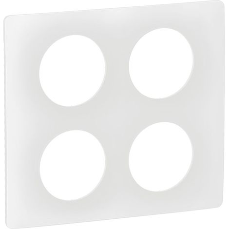 Legrand CP0009 Placca di finitura Céliane 2x2 posti - Bianco smaltato