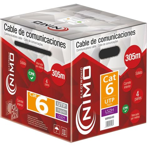 Cavo rigido UTP Cat6 CCA LSZH VIOLA (305 m)