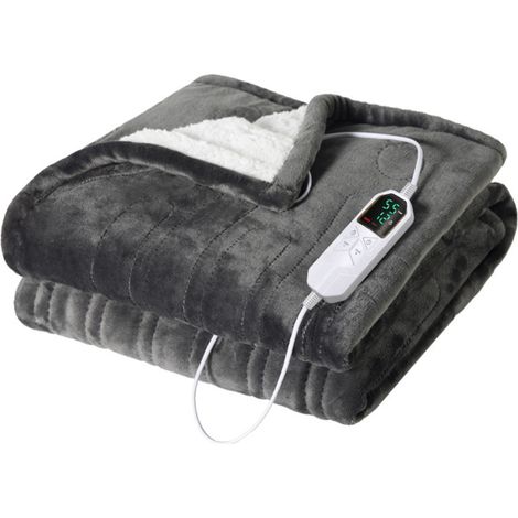 Couverture Chauffante - 130 x 180 cm - Réglage Température - Minuterie - Protection Surchauffe - 1 Pièce