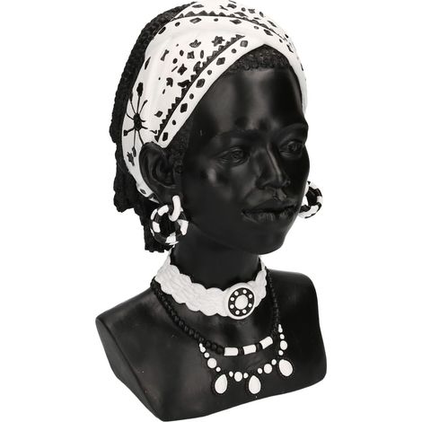 Statua in resina busto donna africana cm 18x20xh30 (1/3)