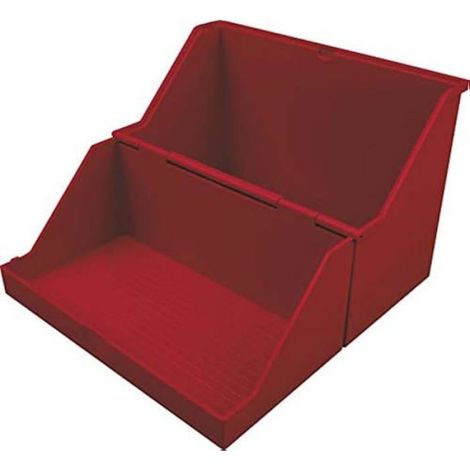 Boîte À Fiches A6 - Polystyrène - 16,5 x 13 x 9 cm - Rouge - Capacité 400 Cartes (1/2)