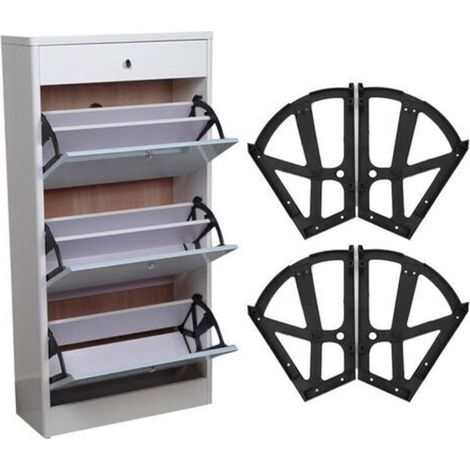 Pièces Chaussures charnières Tiroir Cabinet Charnières En Raccords De Remplacement pour Cuisine Salon Armoire De Rangement Chaussures (1/4)
