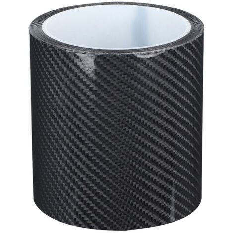 Film de protection en Fiber de carbone noir, autocollant anti-rayures pour bord de porte de voiture (10cm x 3 mètres) (1/5)