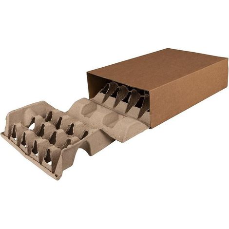 Polsterbox L-BOXeco basic Maße 357x241x90mm Noppenhöhe 45mm L357xB241xH90 mm braun (1/3)