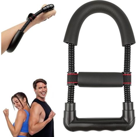 Entrenador de fuerza ajustable para muñeca, antebrazo, mano y brazo, equipo de entrenamiento de fuerza para gimnasio en casa - Negro (1/5)
