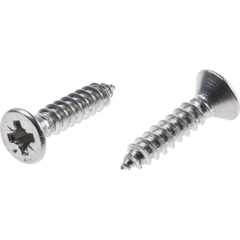 Vis autotaraudeuse RS PRO, N°8 x 19mm, tête Fraisée, en Acier Inoxydable ( Prix pour Boîte de 100 )