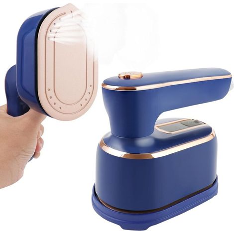 Ferro da stiro portatile e pieghevole da 100 watt con piastra in ceramica antiaderente, si riscalda in 15 secondi, ideale per la casa, i viaggi e per riporlo in modo salvaspazio. - Crezuo