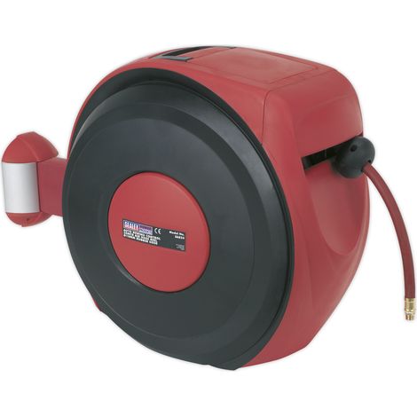 Sealey SA824 30m Auto-Rewind Control Rubber Air Hose Reel 10mm ID
