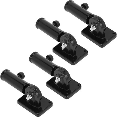 Juego de soporte ajustable 2 en 1 para mástil de bandera, soporte de aluminio resistente para todo tipo de clima (negro) (1/4)