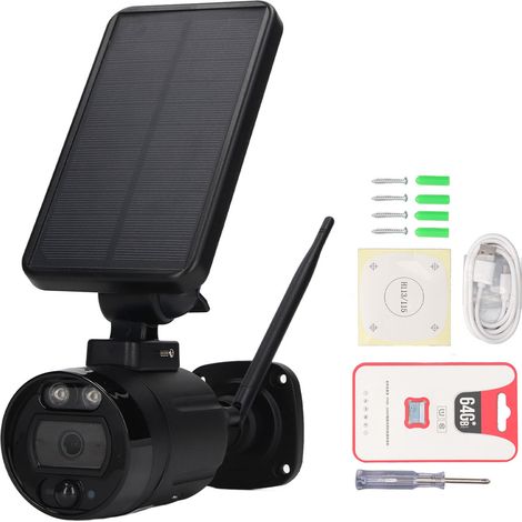 Caméra de Surveillance Solaire sans Fil WiFi Interphone Vocal Détection de Mouvement Grand Angle HD Extérieure Caméra de Sécurité (1/5)