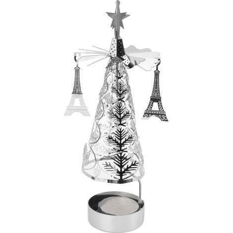 Bougeoir Rotatif, en Acier Inoxydable, Facile à Assembler, Porte-Bougie Chauffe-Plat Rotatif en Acier Inoxydable pour la Maison (Type 1) (1/5)