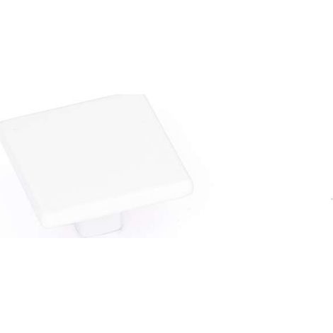 Pomolo quadrato in metallo laccato bianco 35 x 35 mm