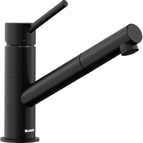 Blanco Kano S - Miscelatore da lavello con bocca di erogazione estraibile, nero opaco 526668 (1/2)