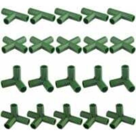 Lot de 20 connecteurs de cadre de jardinage résistants pour serre et plantes 11 mm (1/5)