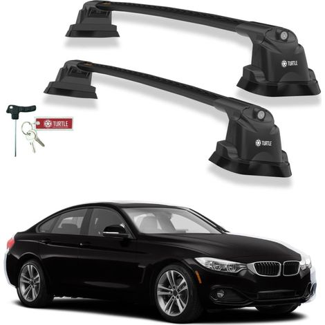 TURTLE kompatibel mit Bmw 4-Series Gran Coupe (F36) 2014-2020 Dachträger Air3 Schwarz (1/5)