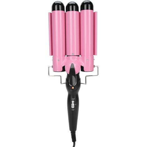 Fer à friser 3 barils 32mm, lisseur vague créateur de boucles, outil de coiffage professionnel, réglable 110V-240V prise UE, fer à boucler pour cheveux avec triple cylindre (1/5)