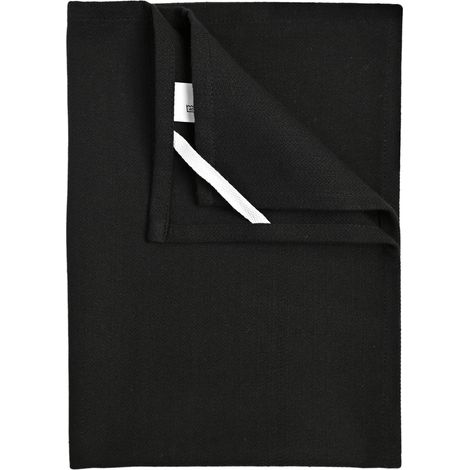 Torchon de cuisine unis en coton Noir 45x65 cm