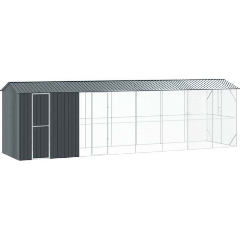 Vogelkäfig Anthrazit 860 x 208 x 247 cm Verzinkter Stahl