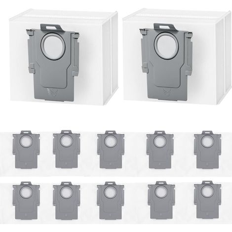 Paquete de 12 bolsas para aspiradoras robot Roborock Q5+, Q5 Max+, Q5 DuoRoller+, Q5 Pro+, Q7+ Max+/M5+/L5+, Q8 Max+, S8+, S8 Pro Ultra, S7 MaxV/Max Ultra, Q10 S5+/X5+, bolsa de gran capacidad de 3,6 (1/4)